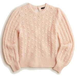 J. Crew Soft Blush Cable Knit Sweater